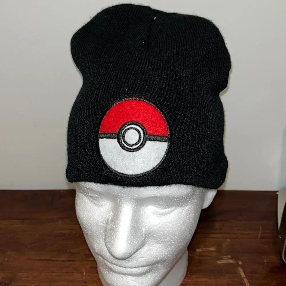 Pokemon Pokeball Poke Ball knit stretch beanie winter snowboard ski Cap Hat